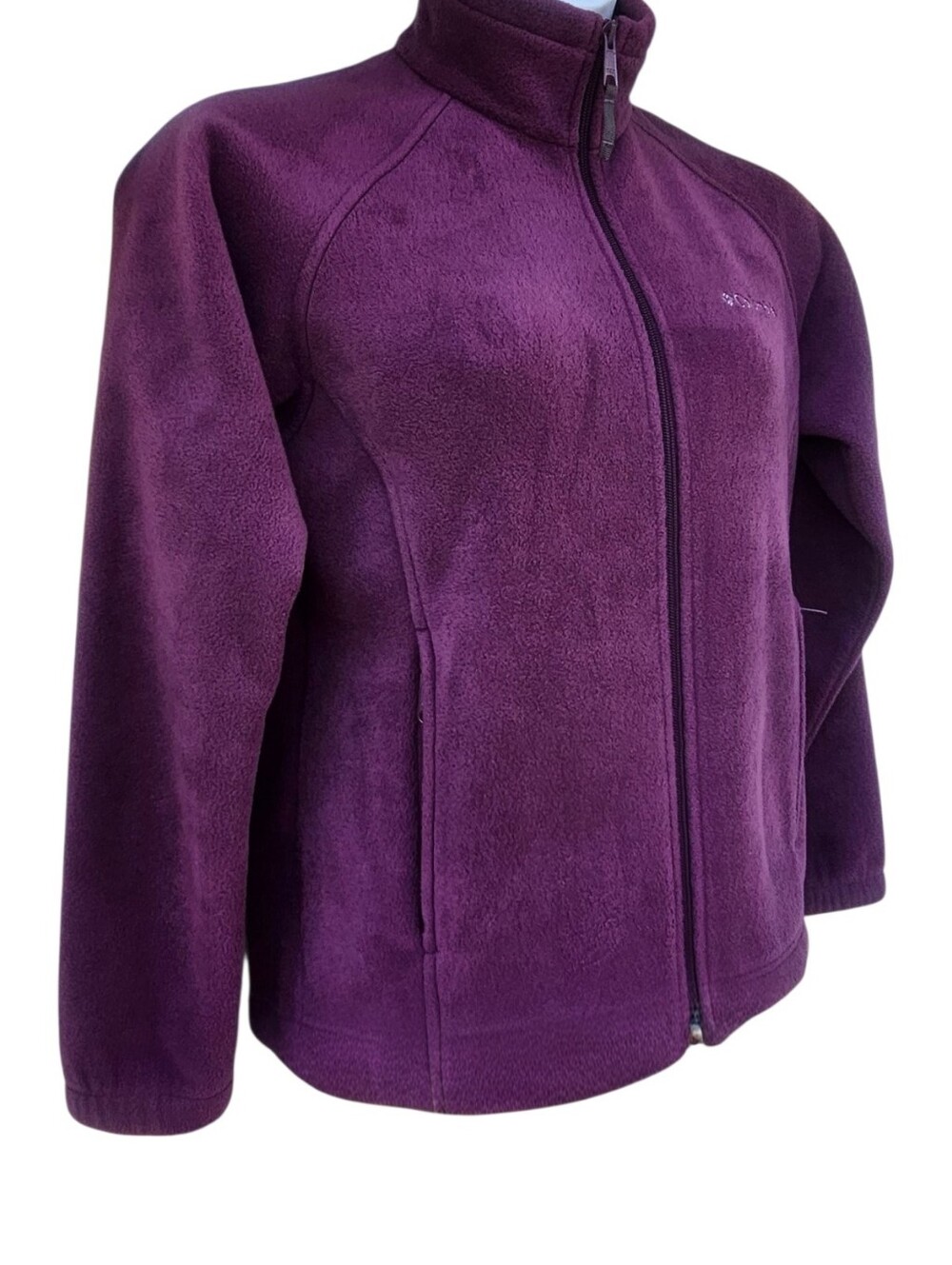 Columbia Sportswear Women’s M Plum Fleece Full Zip 4 Pocket Jacket NWOT - Picture 4 of 14
